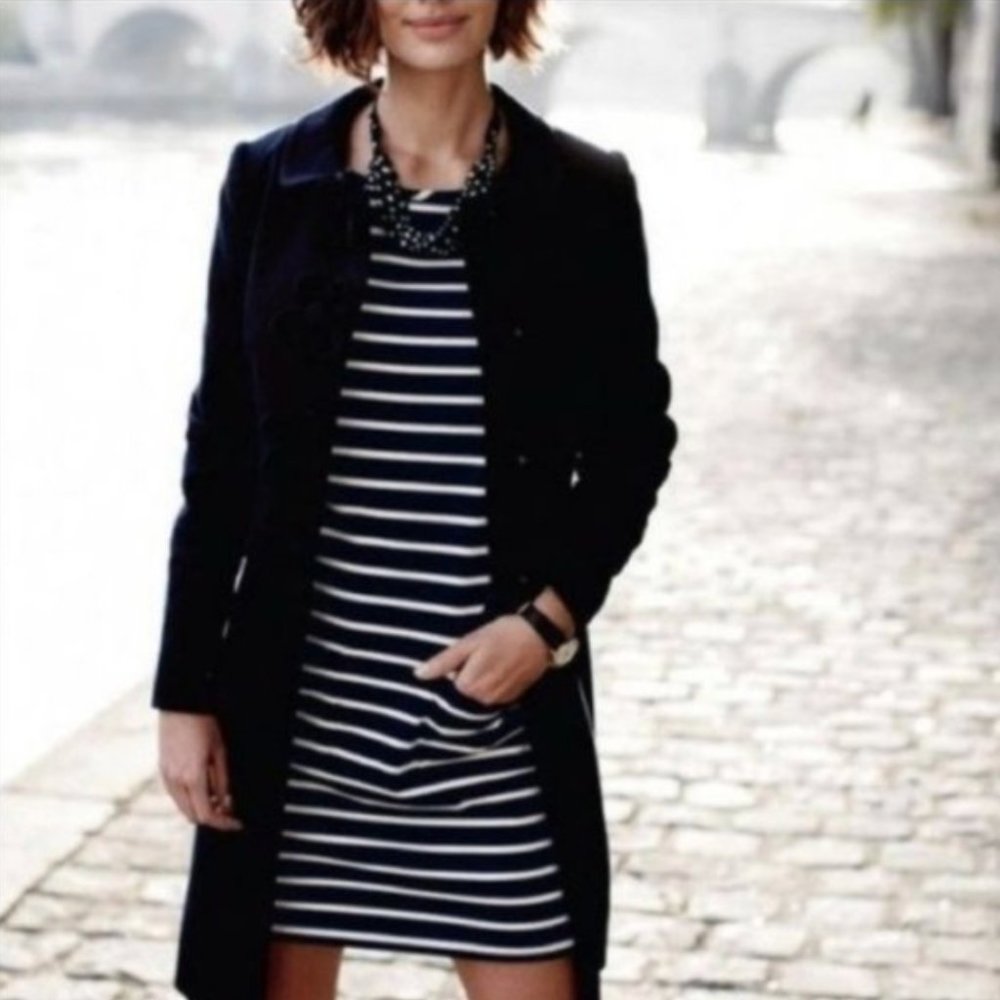 Boden Breton Striped Tunic White & Blue Dress